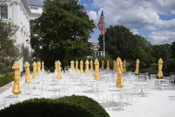 Demolition for new White House ballroom doesn’t need approval, Trump-appointed commission head says